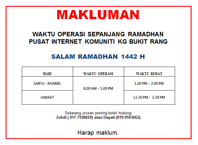 NOTIS RAMADHAN